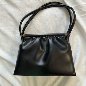 Vintage Saks Fifth Avenue Black Leather Purse